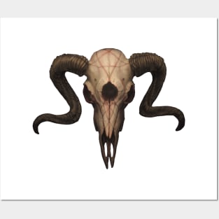 Lucifers Ram Skull Posters and Art